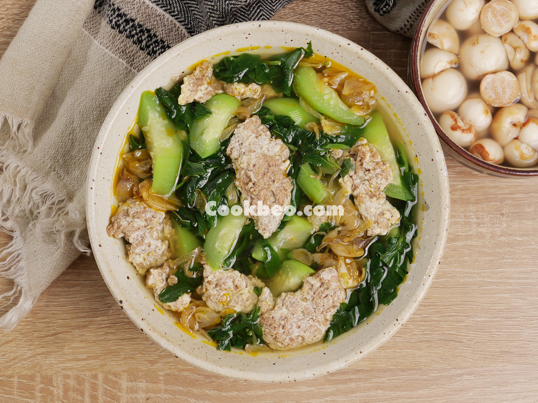 cách nấu canh cua mồng tơi